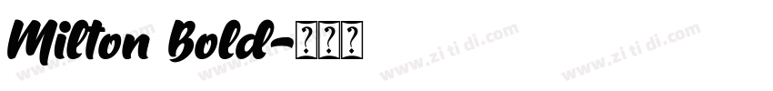 Milton Bold字体转换